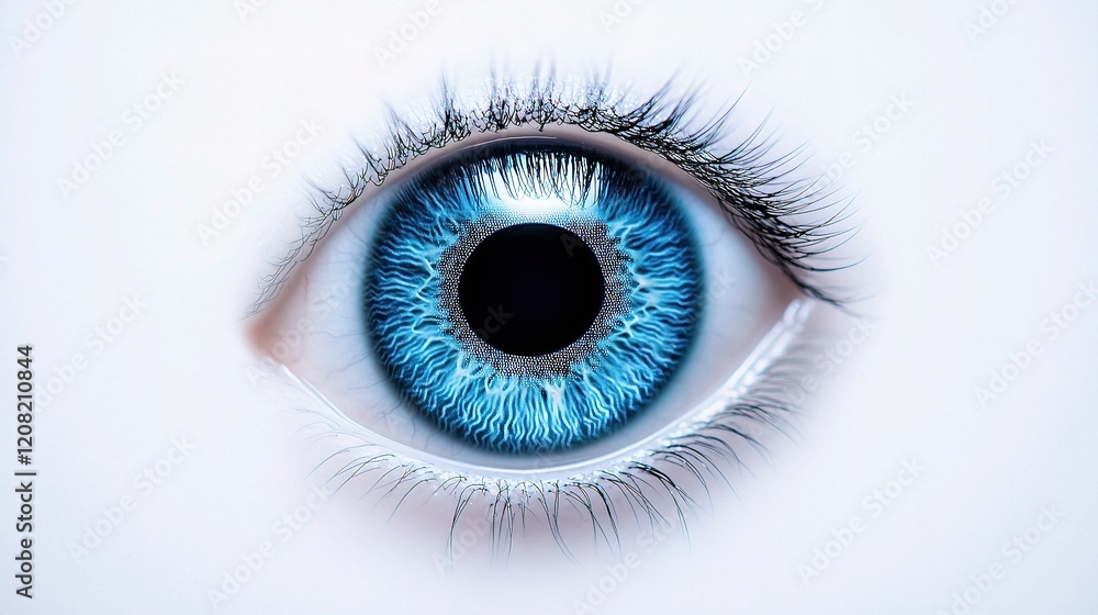 Clear Contact Lens with Subtle Reflections Isolated on White Background Clear Contact Lens with Subtle Reflections Isolated on White Background