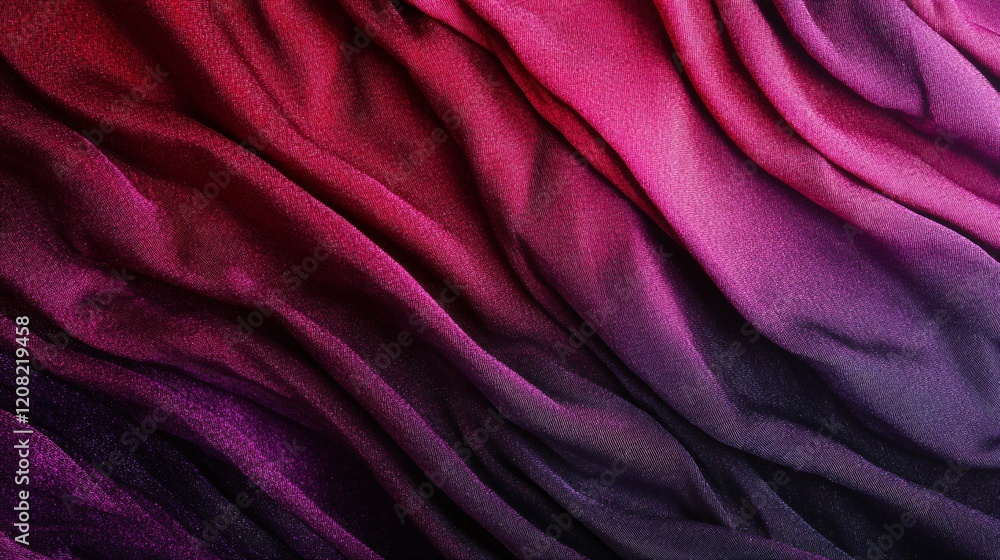 A stunning wave of deep pink and purple fabric draped elegantly, showcasing rich textures and vibrant colors. A stunning wave of deep pink and purple fabric draped elegantly, showcasing rich textures and vibrant colors.