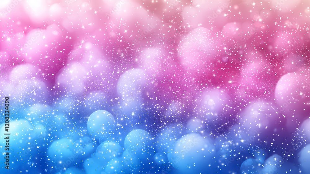 Abstract pastel pink, blue bokeh background with glitter. Abstract pastel pink, blue bokeh background with glitter.