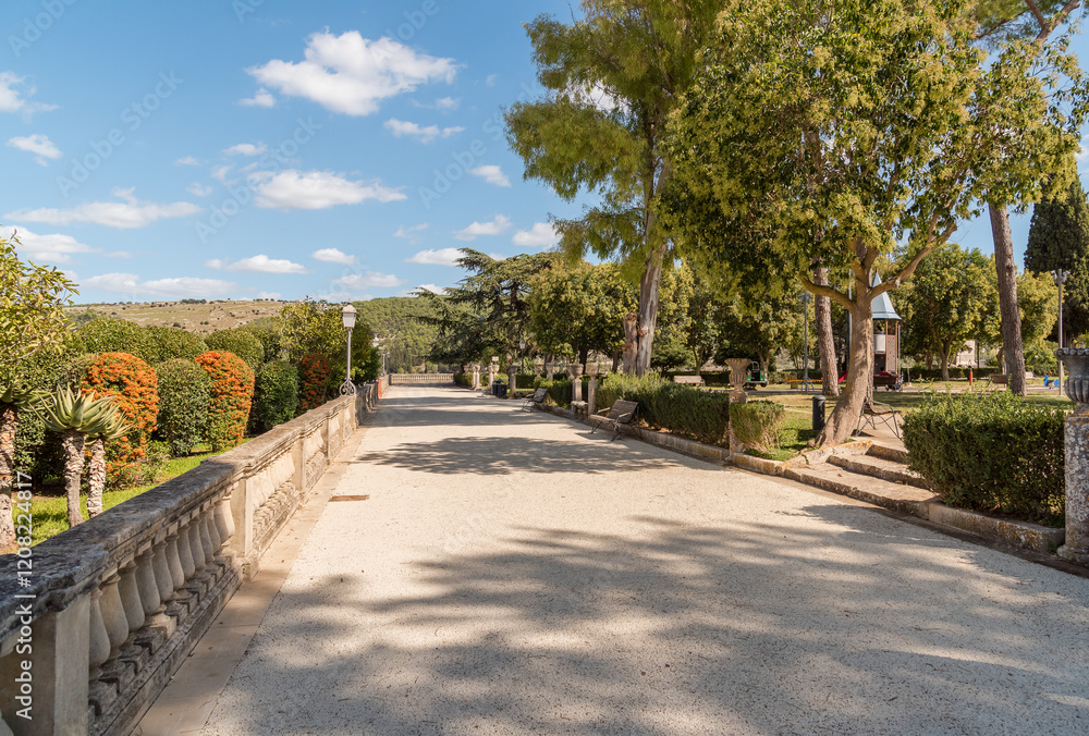 View of the Ancient Ibleo Garden in Ragusa Ibla, Sicily, Italy View of the Ancient Ibleo Garden in Ragusa Ibla, Sicily, Italy