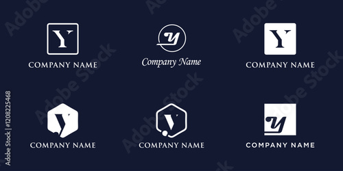 Y Letter Logo Set Monogram style, bundle vector