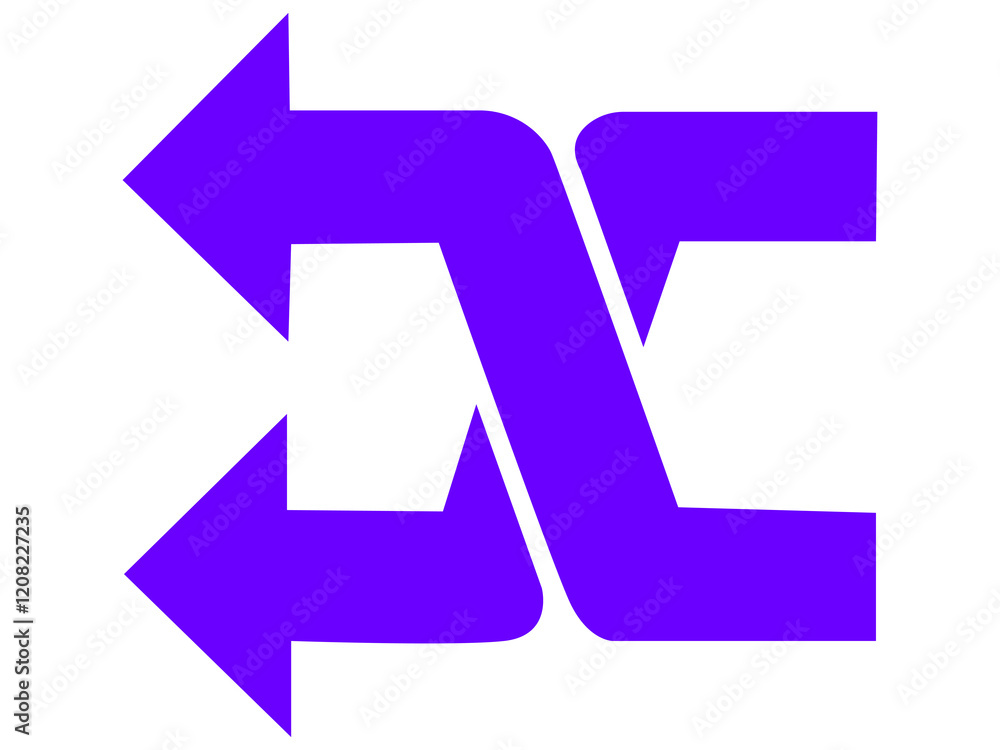 Arrow shuffle symbol icon in color and solid Arrow shuffle symbol icon in color and solid