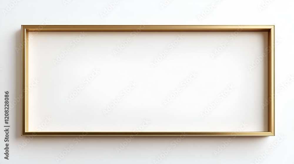Golden Frame Minimalist: A simple yet elegant golden frame, meticulously presented against a clean background, offering a timeless backdrop for your artistic vision or personal message. Golden Frame Minimalist: A simple yet elegant golden frame, meticulously presented against a clean background, offering a timeless backdrop for your artistic vision or personal message.