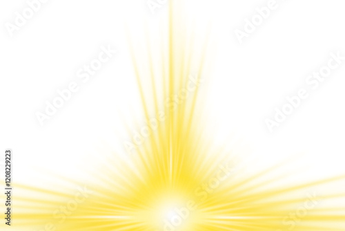 radiant light burst. Light explode effect isolated on transparent background. Sunburst with glowing beam. Solar lens flare effect. bright flash. Light spark. Bright lighting. Light PNG