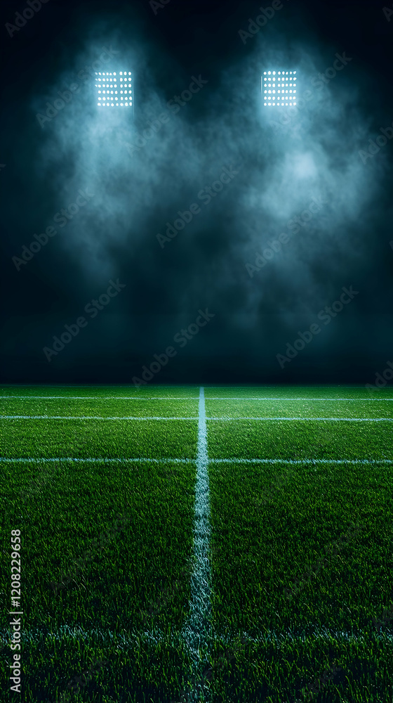 Obraz premium Night Game Field 3D Illustration