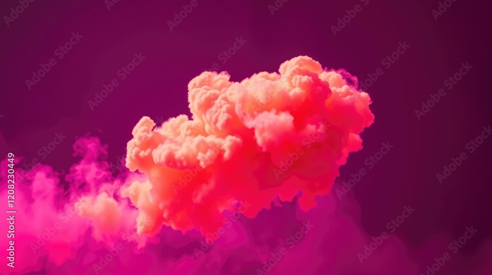 Peachy Pink Cloud Formation: A Dreamy Abstract Artwork Peachy Pink Cloud Formation: A Dreamy Abstract Artwork