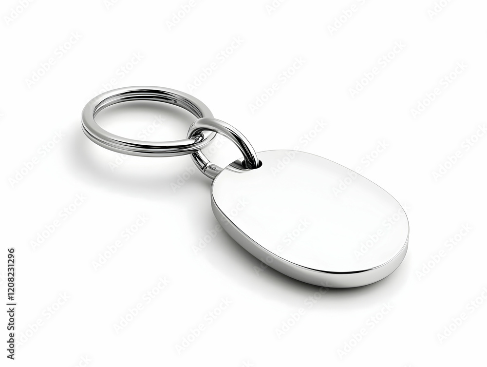 3D Render Blank Metal Keyring 3D Render Blank Metal Keyring