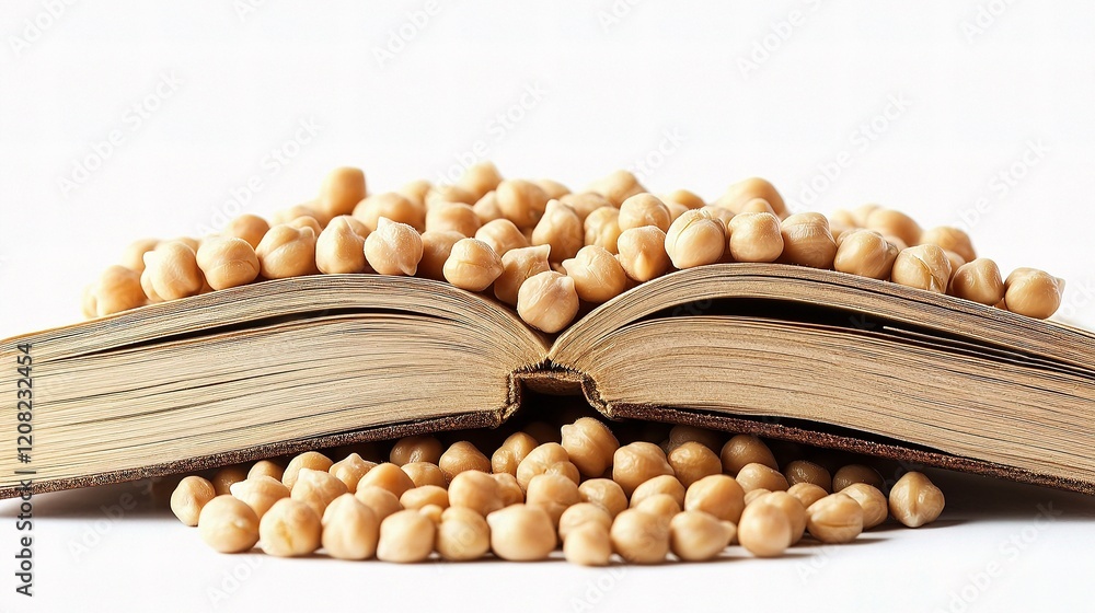 Heap of Chickpeas Isolated on White Background for Culinary Use Heap of Chickpeas Isolated on White Background for Culinary Use