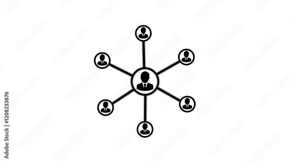 social network icon animation, contacts concept animation. Social people connecting people with wire. social network icon animation, contacts concept animation. Social people connecting people with wire.