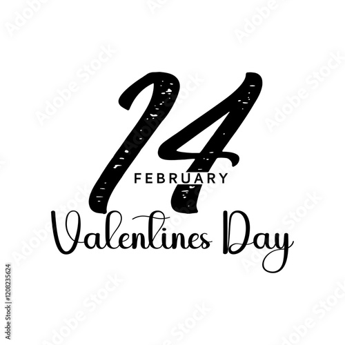 14 february happy valentine day design vector.