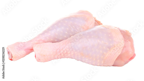 raw chicken drumsticks isolated on white background PNG.AI GENERATED