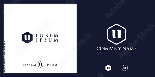 unique u letter Logo and icon classic and modern style