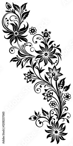 black and white floral background