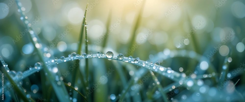 macro closeup photo of fresh green grass with water drops on it macro closeup photo of fresh green grass with water drops on it