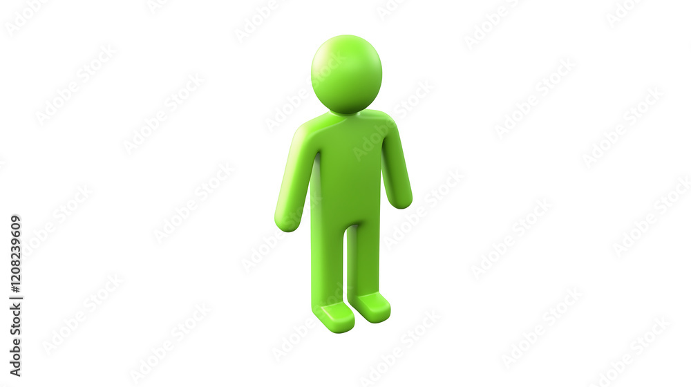 Green 3D Person Icon Ideal for Web Design App Development and Presentations Green 3D Person Icon Ideal for Web Design App Development and Presentations