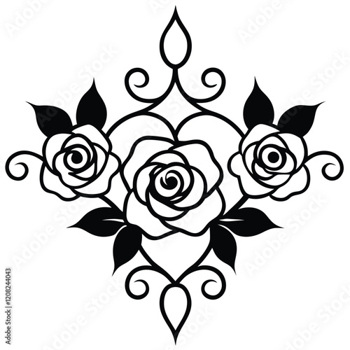 Ornate Vector Design for Decorative Use