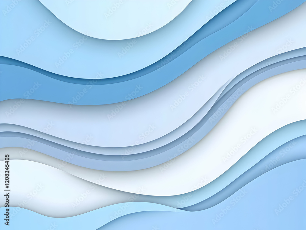 Abstract Blue Wave Background Illustration Abstract Blue Wave Background Illustration