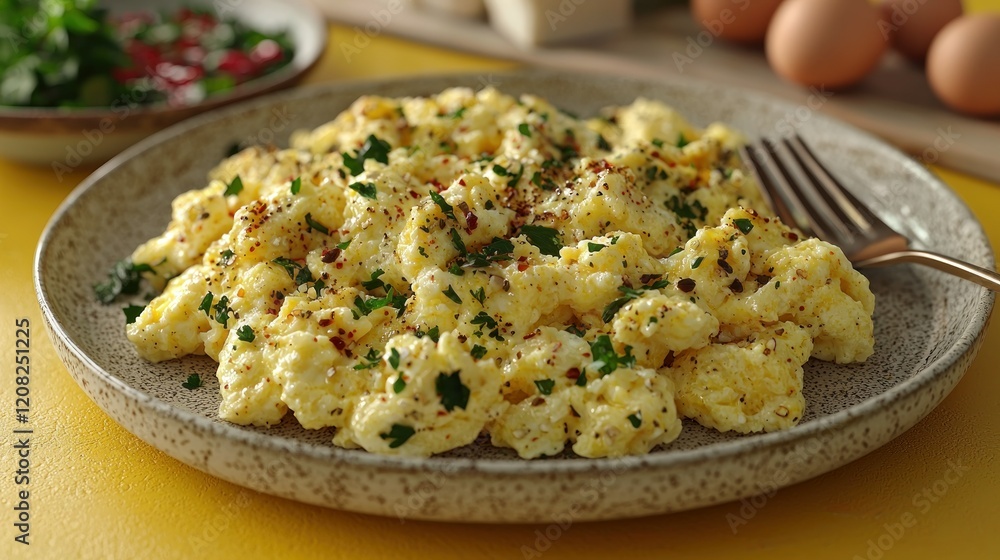 Scrumptious Scrambled Eggs with Parsley and Spices Scrumptious Scrambled Eggs with Parsley and Spices