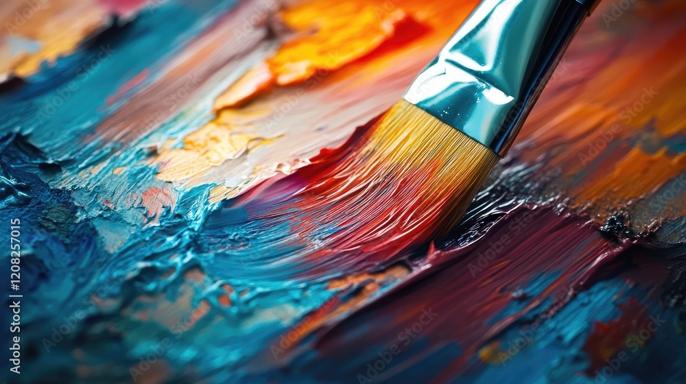 Vibrant brush strokes on canvas showcasing rich paint color samples in a creative artistic background Vibrant brush strokes on canvas showcasing rich paint color samples in a creative artistic background