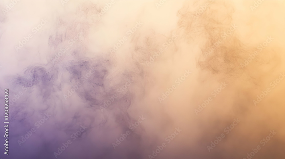 Mist dispersing gently into a gradient beige and lavender background, softly illuminated to enhance detail Mist dispersing gently into a gradient beige and lavender background, softly illuminated to enhance detail