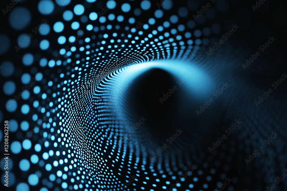 Obraz premium Vibrant Light Explosion with Neon Rays, Glowing Particles, and Futuristic Cosmic Perspective for Dynamic Digital Designs