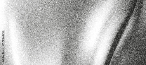 3d grainy liquid gradient texture with monochrome waves. Distressed rough noise background with vintage stipple effect. Gritty halftone spray dot texture. Glitter ombre poster. Trendy grain vector bg