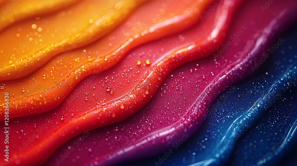 Colorful textured waves in abstract art Colorful textured waves in abstract art