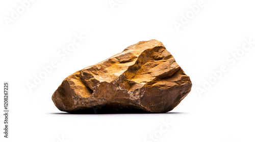 A unique and textured brown rock, symbolizing the beauty and diversity found in nature's formations. photo