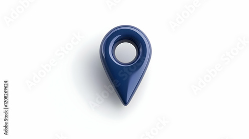 Free Download 3D Render Blue Location Pin Icon - GFXLoad