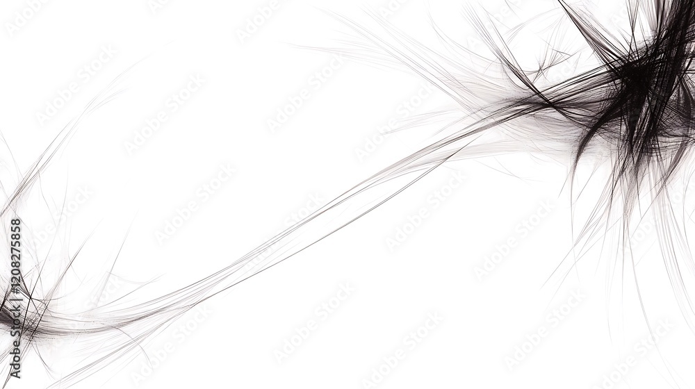 Abstract Black and White Fractal Lines Design Abstract Black and White Fractal Lines Design