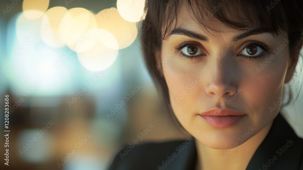 Fototapeta premium businesswoman, woman looking at camera generative ai