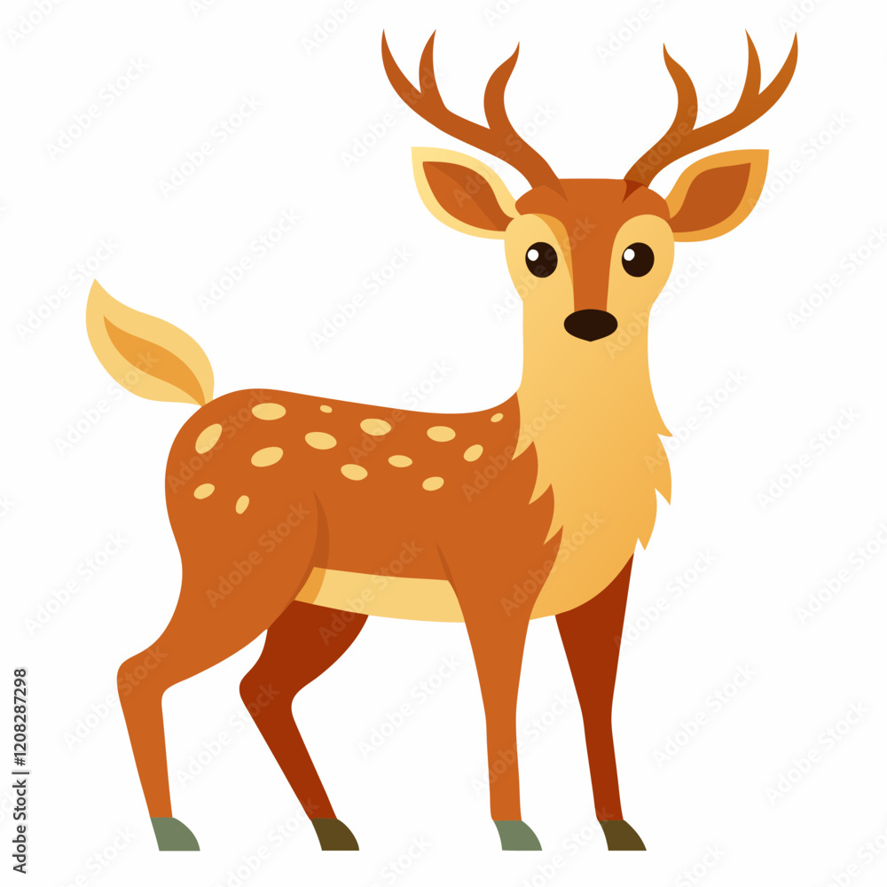deer cartoon isolated on white deer cartoon isolated on white