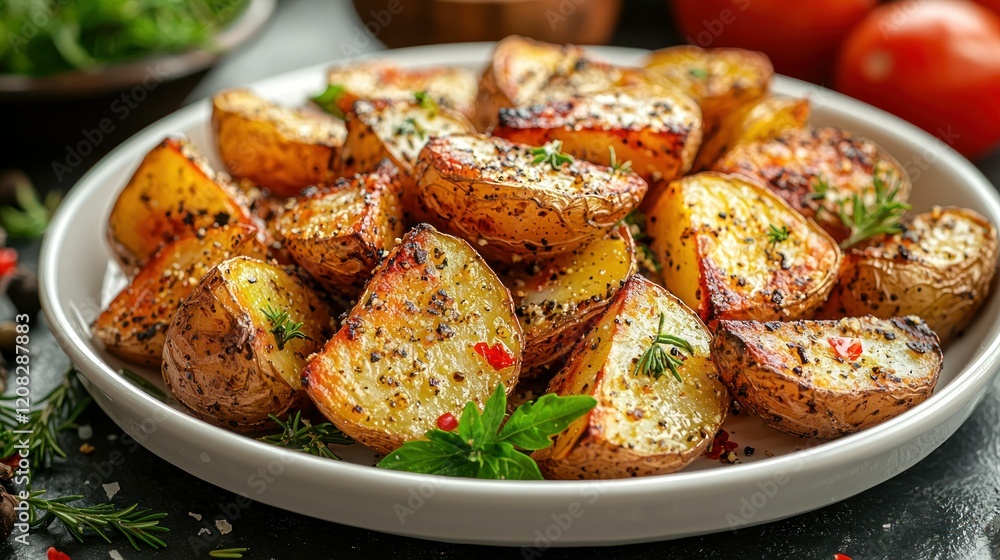 Seasoned Roasted Potato Wedges: A Culinary Delight Seasoned Roasted Potato Wedges: A Culinary Delight