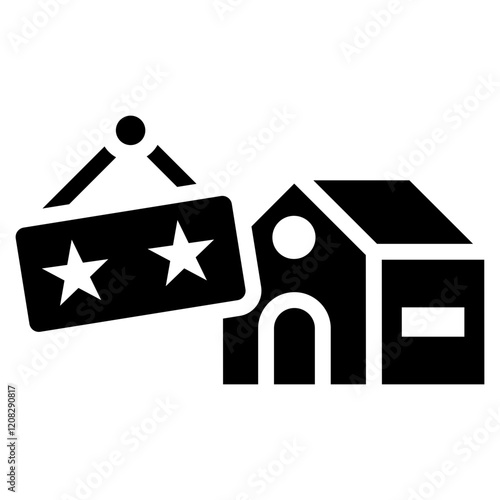 Minimalist Glyph Real Estate Feedback Icon