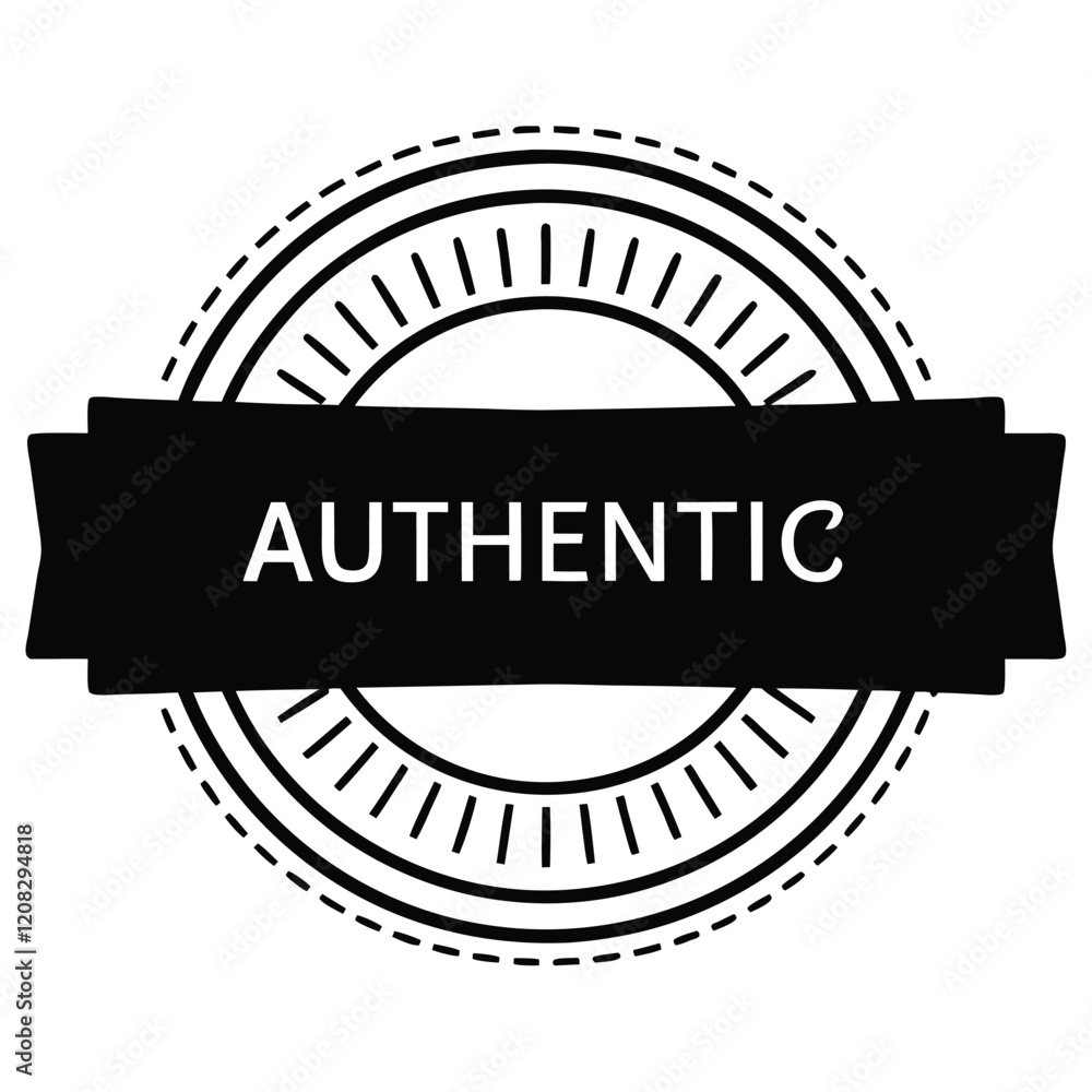 Fototapeta premium Authenticated Product Seal Badge Icon