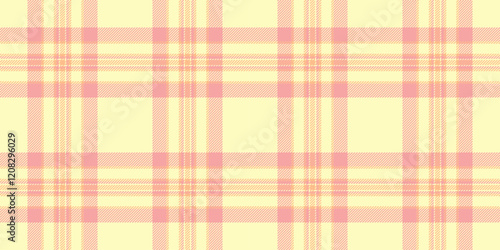 Soft pastel pink and yellow plaid pattern. Perfect for textile design, wrapping paper, scrapbooking, or any project needing a delicate, feminine touch.