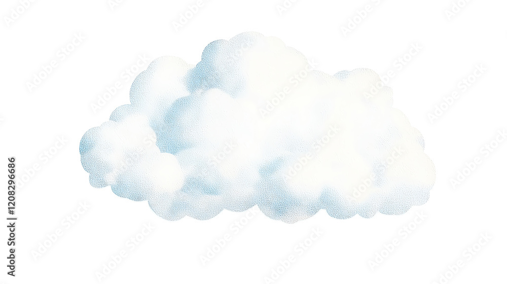 A fluffy white cloud floats gracefully in the blue sky, embodying tranquility and beauty A fluffy white cloud floats gracefully in the blue sky, embodying tranquility and beauty