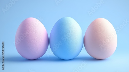 Vibrant dyed easter eggs on blue background for spring celebrations and decorative inspiration