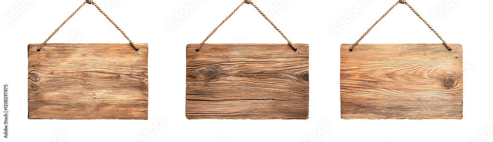 Three rustic wooden signs with twine hangers, perfect for adding a natural touch to any project. Ideal for crafting, decorating, or signage, evoking warmth and simplicity. Three rustic wooden signs with twine hangers, perfect for adding a natural touch to any project. Ideal for crafting, decorating, or signage, evoking warmth and simplicity.