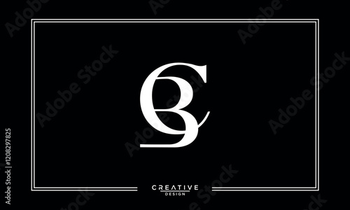 CB, BC, C, B, Abstract Letters Logo Monogram
