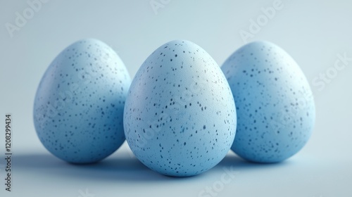 Ultra realistic blue easter eggs concept for holiday design