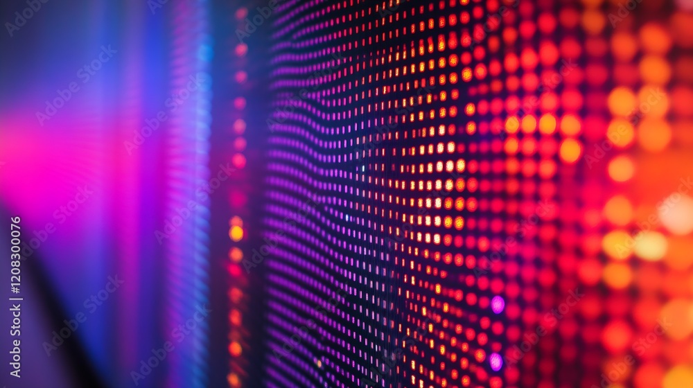 custom made wallpaper toronto digitalVibrant Abstract LED Light Strip Pattern with Colorful Red and Blue Glows : Generative AI