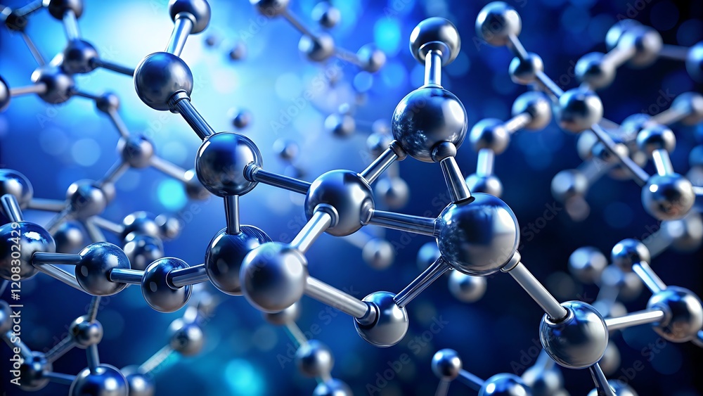 Hyper-Realistic Molecular Bonds with Transparent Spheres and Glowing Connections on a Light Blue Gradient Background Hyper-Realistic Molecular Bonds with Transparent Spheres and Glowing Connections on a Light Blue Gradient Background