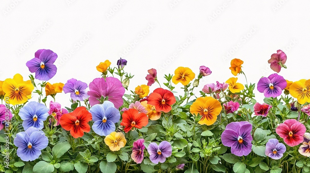 Vibrant Isolated Flower Blooms on White Background for Design Use Vibrant Isolated Flower Blooms on White Background for Design Use