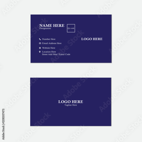 Creative and simple double sided business card templete