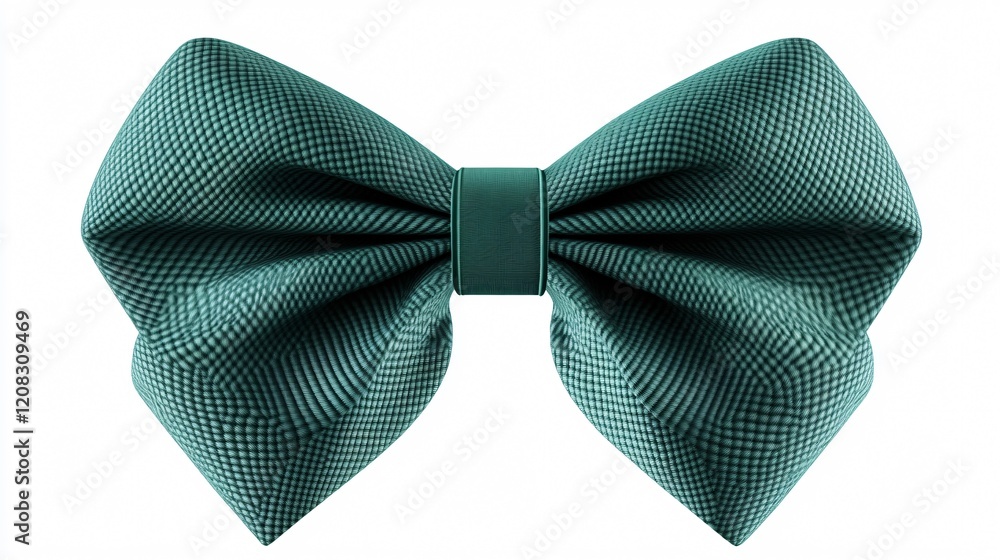 Green Ribbon Bow Jewelry Wide Angle Centered Composition Green Ribbon Bow Jewelry Wide Angle Centered Composition
