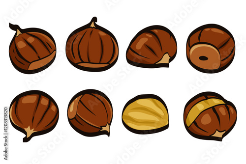 chestnut vector logo Isolated on white background.