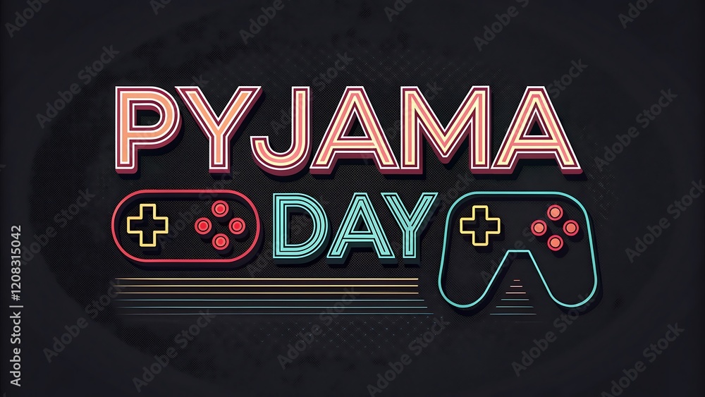 Naklejka premium Pyjama Day design