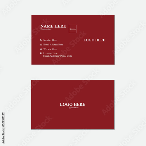 Creative and simple double sided business card templete