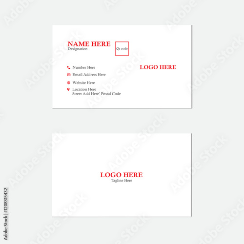 Creative and simple double sided business card templete